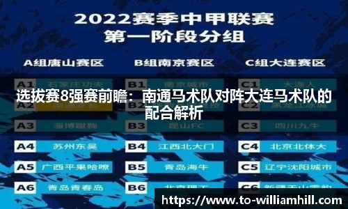 选拔赛8强赛前瞻:南通马术队对阵大连马术队的配合解析