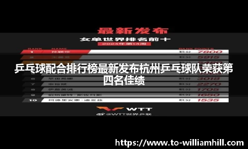 乒乓球配合排行榜最新发布杭州乒乓球队荣获第四名佳绩