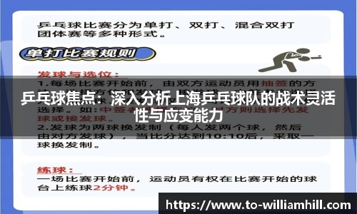 乒乓球焦点:深入分析上海乒乓球队的战术灵活性与应变能力
